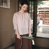 Jade Linen Vintage Cheongsam Top