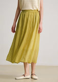 Lotus A-Line Ramie Cheongsam Skirt