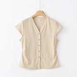 Kassandra Linen Blend Cardigan Cheongsam Top
