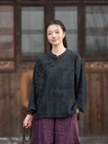 Begonia Hand-Dyed Ramie Cheongsam Top