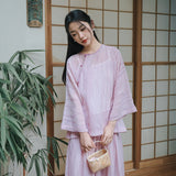 Theodora Ramie Tencel Vintage Cheongsam Top