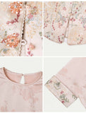 Elowen 2-Piece Pink Polyester Cheongsam Set