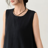 Thora Linen Cotton A-Line Cheongsam Dress