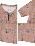 Tanzanite Lace Pattern Silk Cheongsam Top