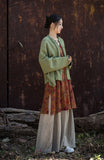 Antique Green Cotton Cheongsam Coat