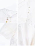 Guinevere Beige Embroidered Cheongsam Top