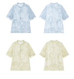 Ensemble Loose Polyester Short Sleeve Cheongsam Top