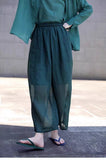 Brilliance Wide-Leg Ramie Cheongsam Pants
