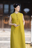 Clarice Linen A-Line Cheongsam Dress