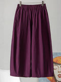 Henriette Wide-Leg Cotton Cheongsam Pants