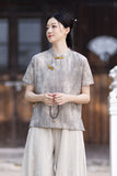 Maison Ramie Cotton Cheongsam Top