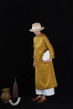 Amara Cotton-Linen Jacquard Cheongsam Dress
