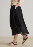 Lotus A-Line Ramie Cheongsam Skirt