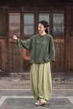 Begonia Hand-Dyed Ramie Cheongsam Top
