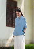 Taya Linen Cotton Modern Qipao Top