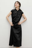 Yuan Sheer Modern Lavender Cheongsam Qipao Dress
