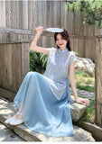 Gladiolus 2-Piece Green Embroidered Cheongsam Set