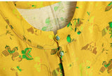 Serenity Yellow Butterfly Print Cheongsam Top