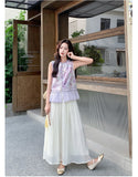 Natalia 2-Piece Lavender Chiffon Cheongsam Set