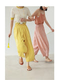 Poppy Lightweight Ramie Lantern Cheongsam Pants