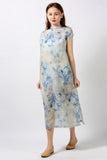 Blue Bamboo Qipao Cheongsam Dress