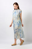 Blue Bamboo Qipao Cheongsam Dress